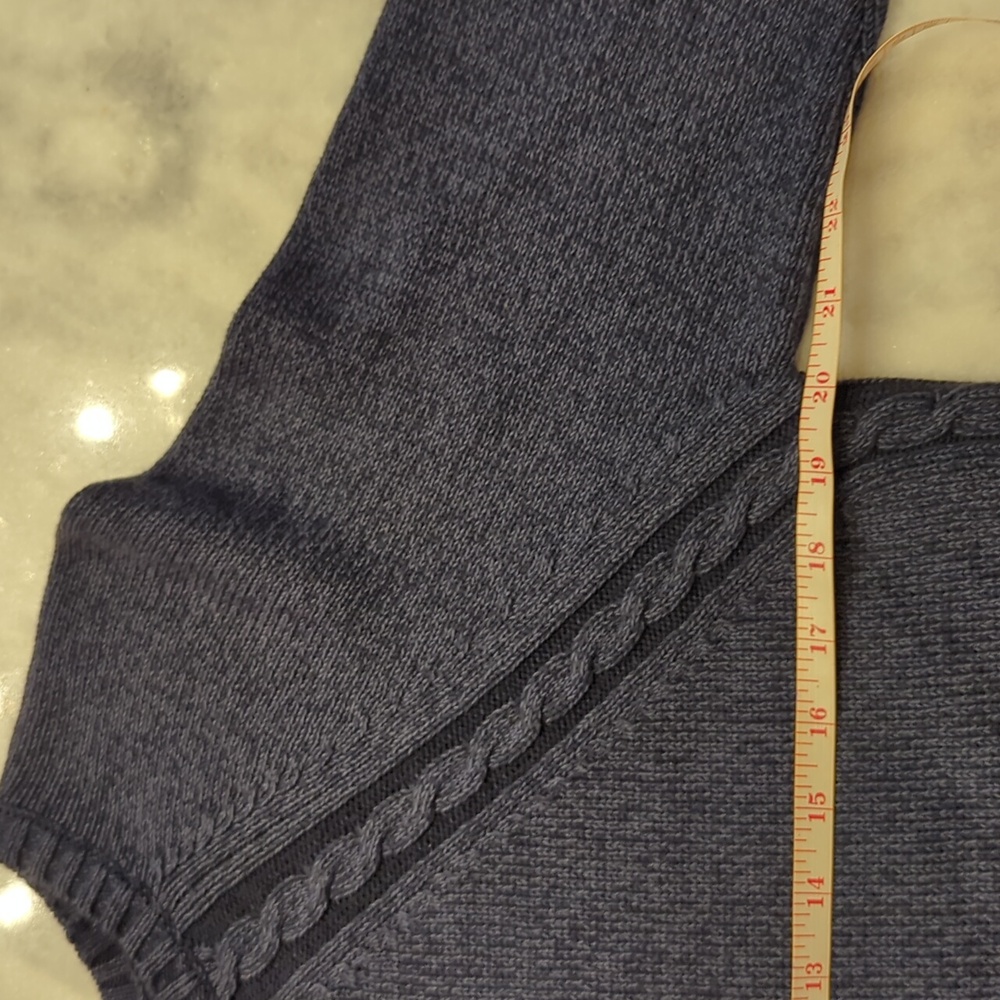 Pendleton Navy Blue Cotton Knit Pullover Sweater … - image 7